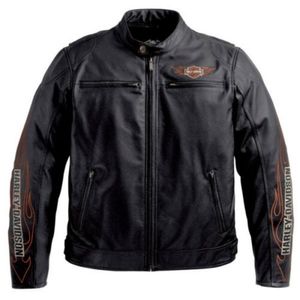 LIKE NEW MEN'S LEATHER HARLEY-DAVIDSON MOTORCYCLE JACKET.